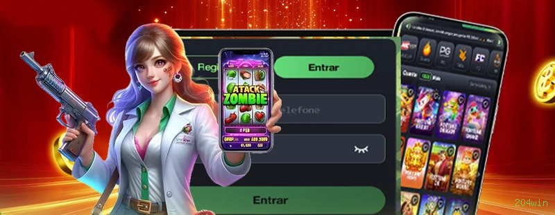 Comparação APP mobile vs versão web da 204win